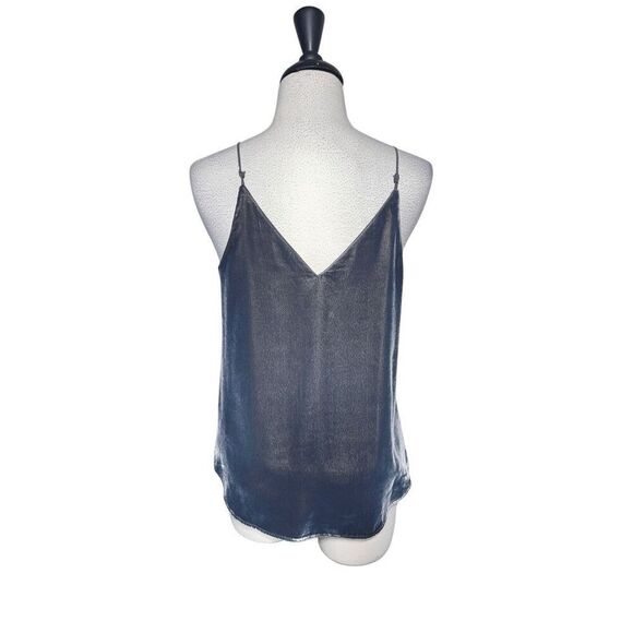 Express NWT Iridescent Grey Velvet Strappy Tank Size XS - Picture 3 of 4